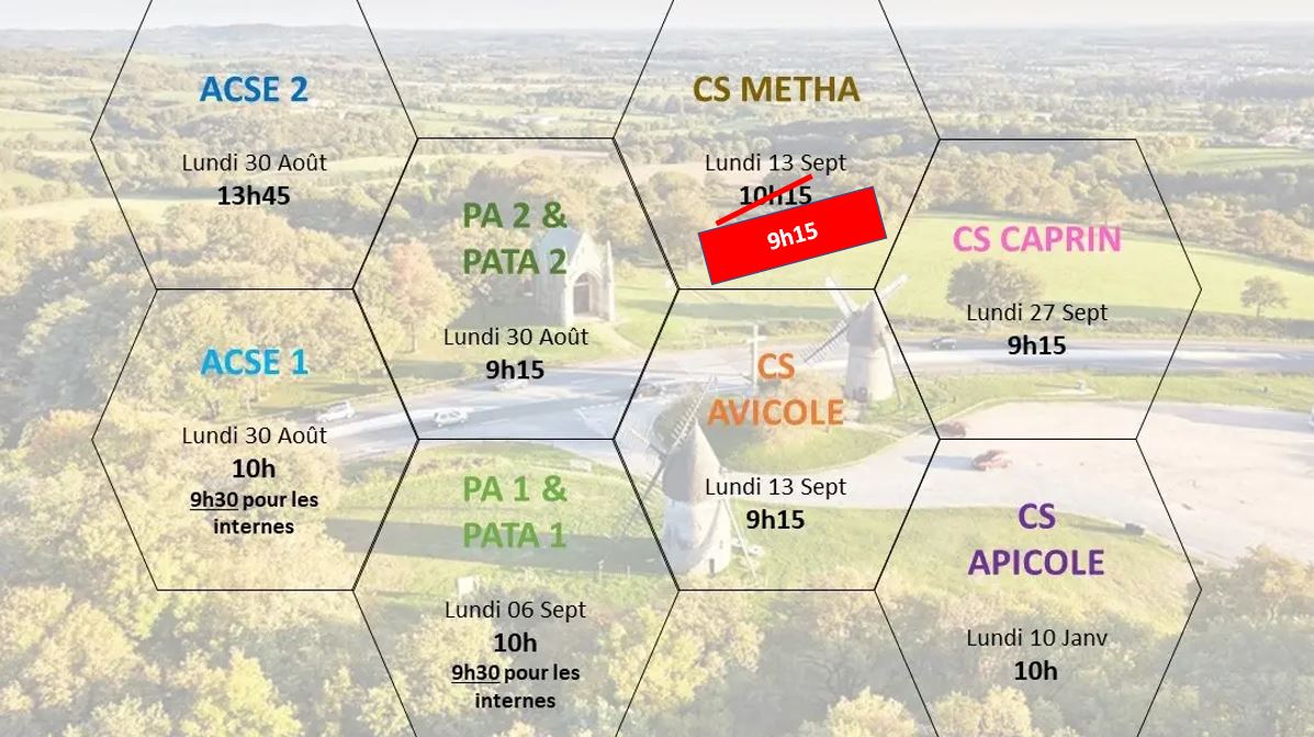 Dates de rentrée 2021