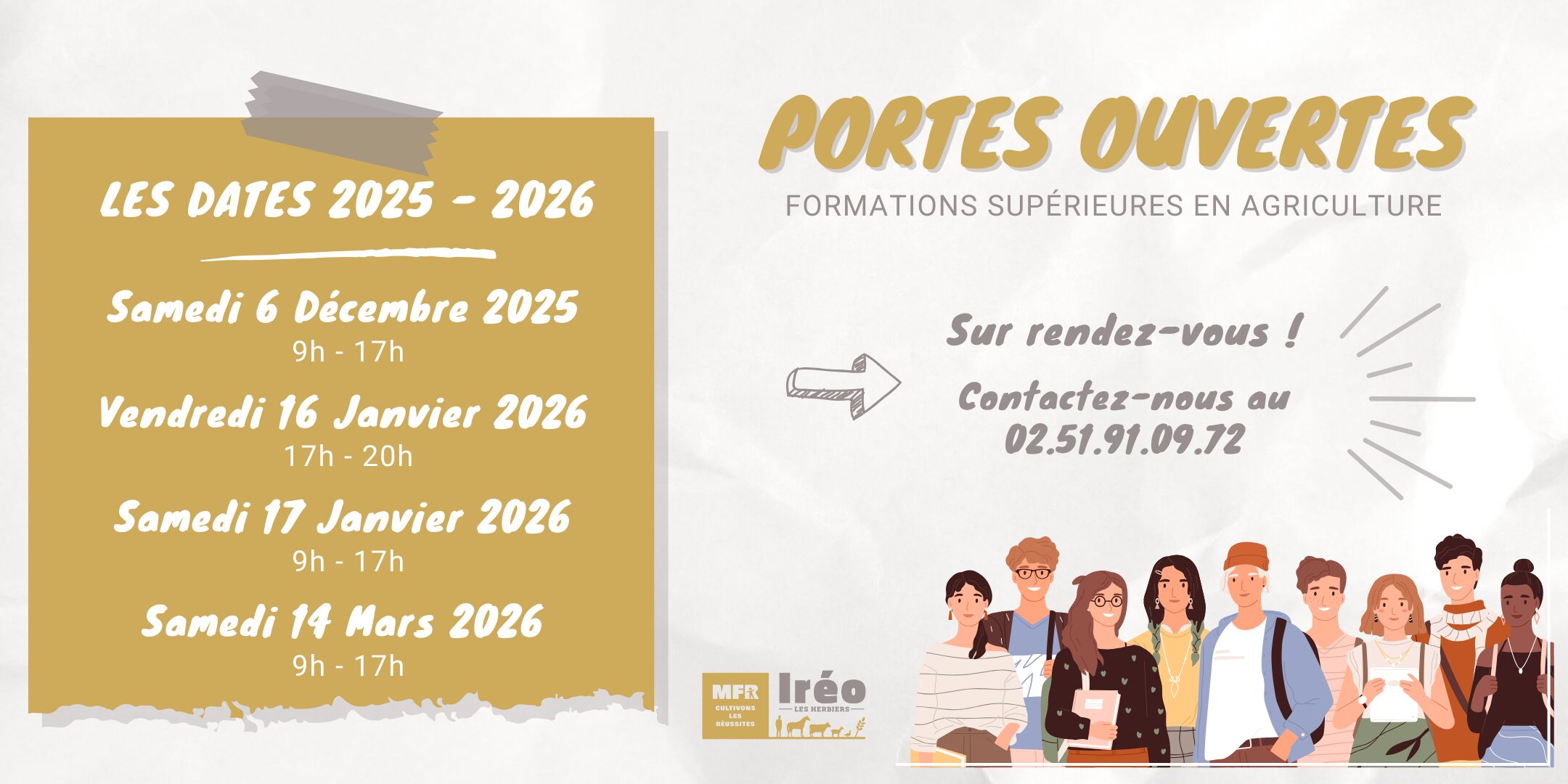 Dates Portes Ouvertes 2025-2026