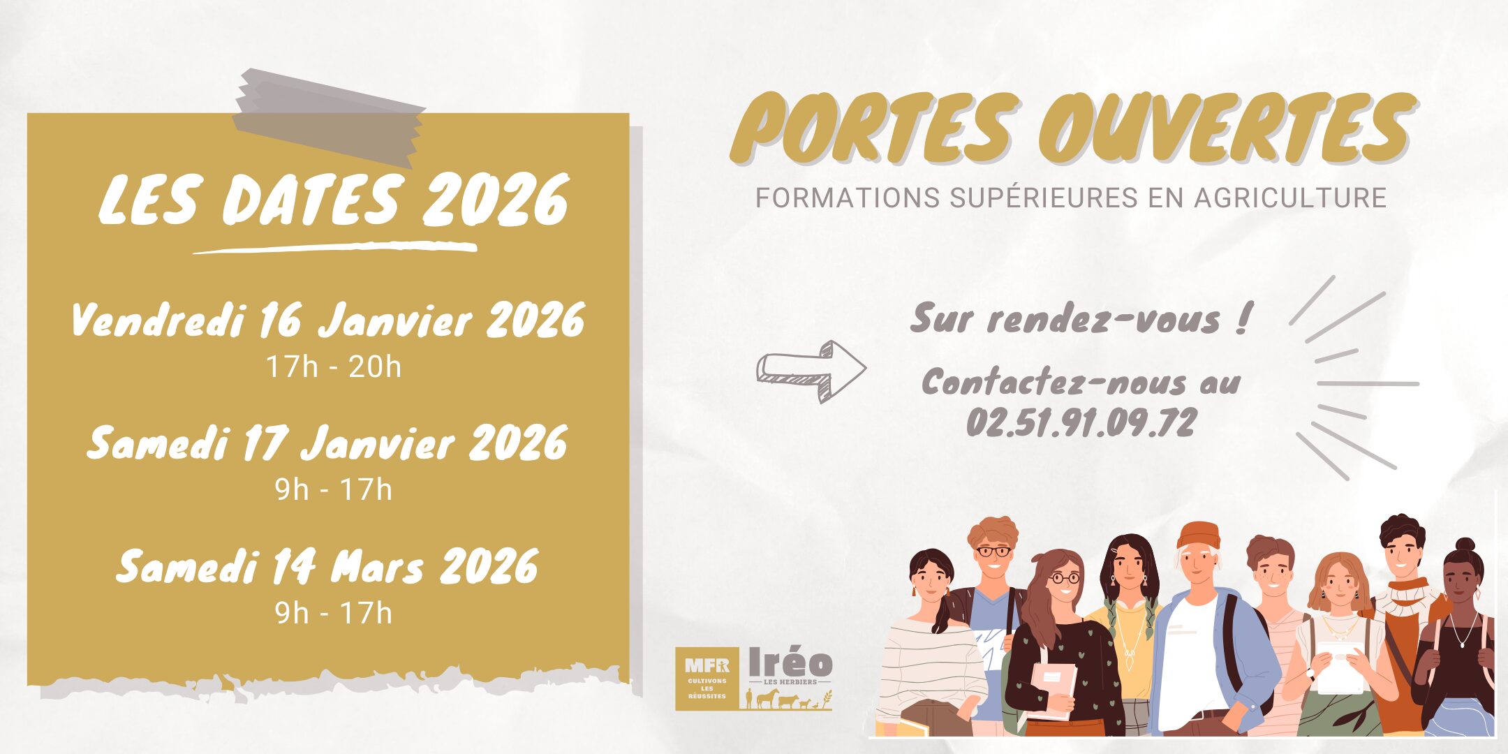 Dates Portes Ouvertes 2026