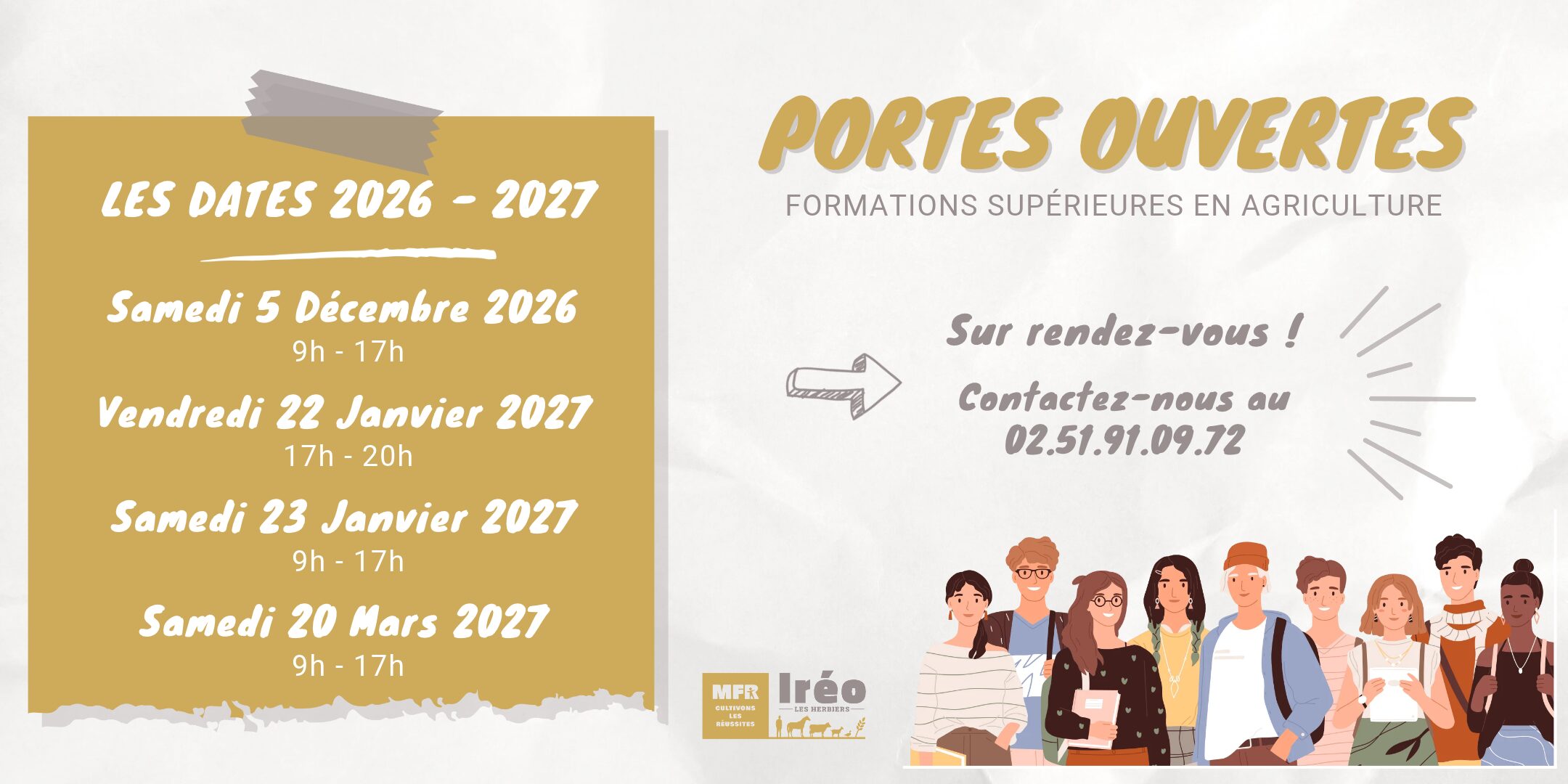 Dates Portes Ouvertes 26-27